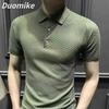 Pánská košile slim-fit - Krátký rukáv, Pletená rayonová tkanina, Jednobarevná, Ležérní styl pro všechna roční období, Ležérní košile | Moderní košile | Pletená