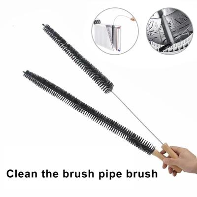 Pipe Brush Radiator Cleaner Kit Flexible Steel Wire Dryer Vent Cleaning Brush with Nylon Bristles Anti-Scratch Cleaning Scrubber