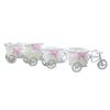 White Bicycle Decorative Flower Basket Wedding Decoration Plastic Tricycle Design Flower Pot Storage Basket Party Decoration Pot