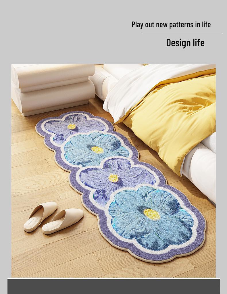 Stylish Faux Cashmere Dirt-Resistant Bedside Blanket: Absorbent, Non-Slip, Easy Care.