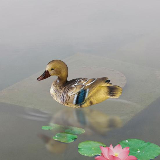 Floating Duck Sculpture Resin Duck Statue Garden Pond Pool Decor Floating Duck