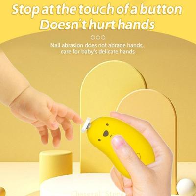 E7CE Quiet Operate Baby Nails Clip Electric 6 In 1 Safe Easy Grip Newborns Nails Care Electric Clip for Infant Manicure