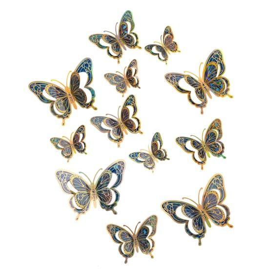 12Pcs Wall Stickers 3D Hollow Wall Decals Bedroom Living Room Decorations Removable Decorative DIY Art Decor Easy Install Birthday Party Decor