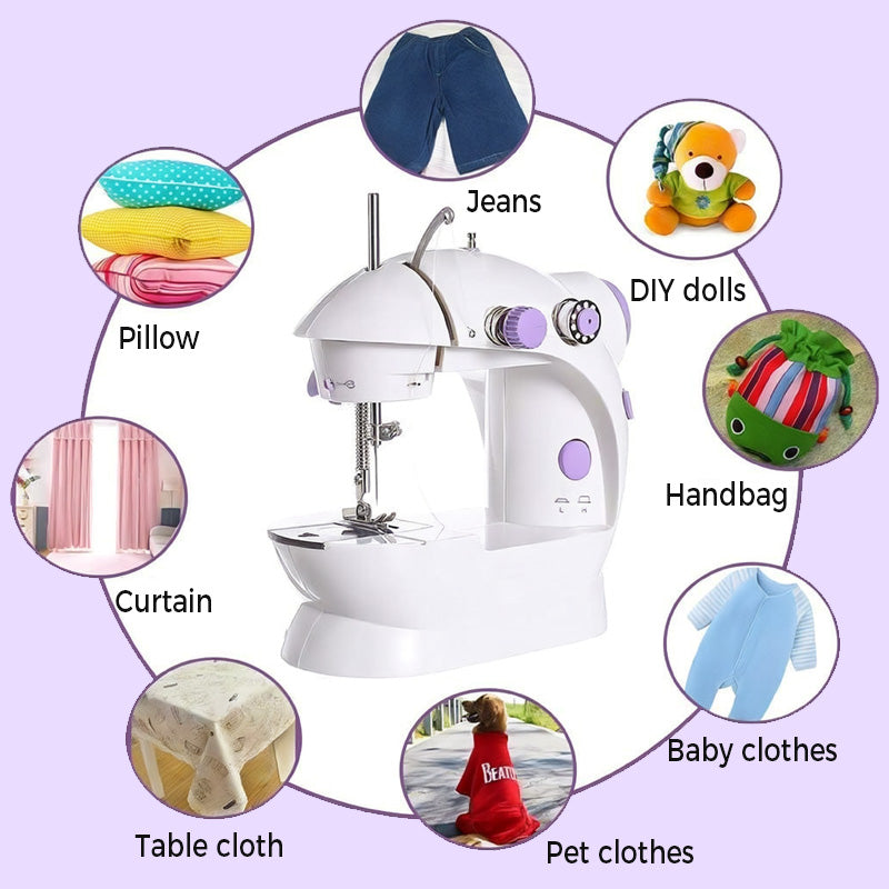 Household Sewing Machine Multi-Function Mini Portable Manual Sewing Machine With Foot Pedal For Beginner DIY Manual Tailor Craft