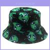 Alien Print Fisherman Hat With Sun Protection For Outdoor Sports And Casual Wear