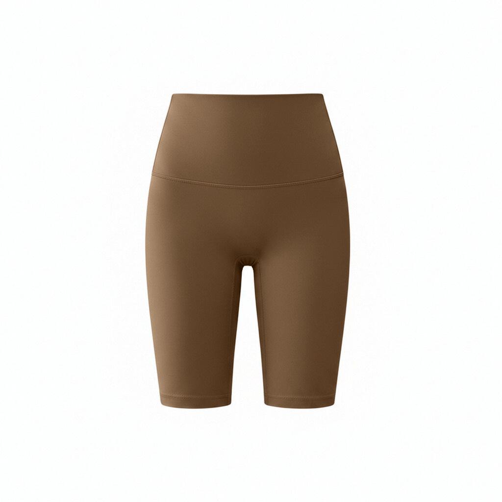 Spring T-line high-waisted yoga shorts nude tightness hip lift peach fitness quick-drying sports five-point yoga pants