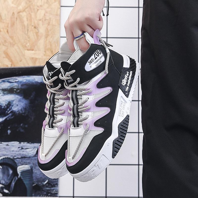 2025 Spring New Men's High-top Sneakers Men's Shoes Basketball Shoes Student Casual Shoes