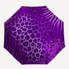 1pc Purple Prints Automatic Opening/Closing Umbrella with Operation & Windproof Canopy - Folding Design, Holiday Gift yy260225147