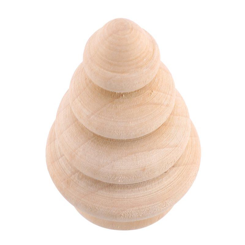 Premium-Blank DIY Wooden Christmas Tree Peg Party Cake Toppers Pack Of 60