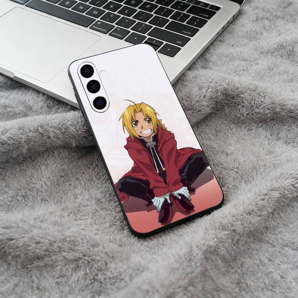 Fullmetal -Alchemist-Edward -Elric Black Soft Silicone Phone Case for Samsung Galaxy A73, A71, A72, A70, A53, A52, A51