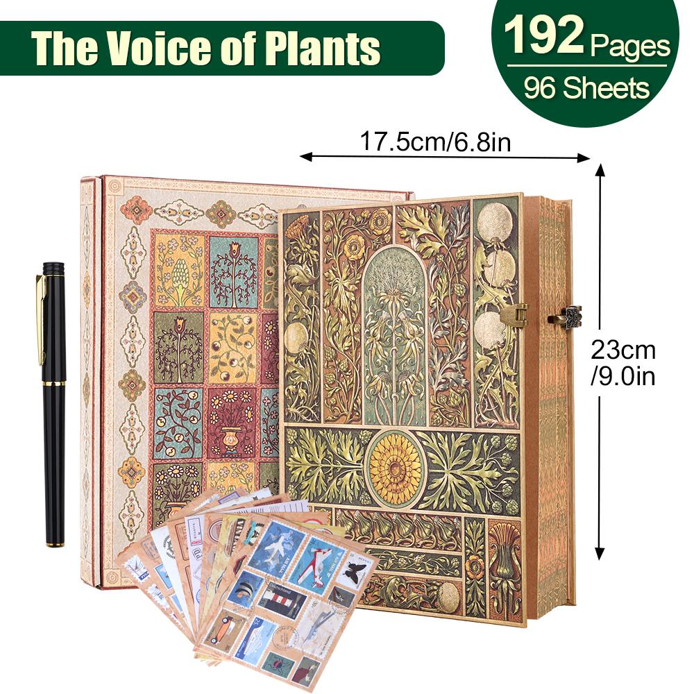 Retro Notebook 8 Style Themes classical notepads creative with copper lock design travel diaries  handbooks personalized gifts