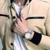 Megir 3008G 3008 Business Men's Dress Big Wrist Watches Chronograph Clock Stainless Steel Band 24 Hours Quartz Stop Watch Man