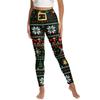 Christmas women's leggings new women's pants printed sports yoga pants peach hip pants women