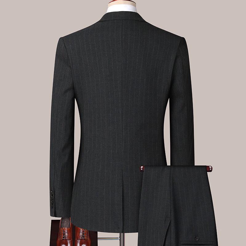 ROMON Men's Business Casual Striped Blazer Jacket