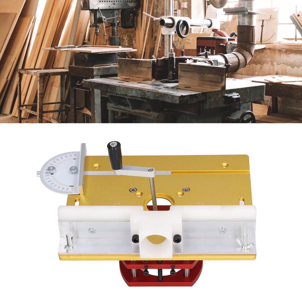 Router Lift with Top Plate Router Lifting Base Woodworking Slotting Trimming Chamfering Table Top