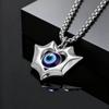 Mode Retro Böser Blauer Augen Anhänger Halskette für Männer Türkisches Glücksauge Geometrische Halskette Punk Klassischer Schmuck für Ihn Geschenk