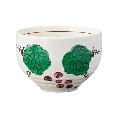 Ippuku 10 X Grape Ippuku Matcha Cafe Mino Made In Japan Ale-net Bowl, Teacup, 6.8cm, 320cc, Hand-Painted Bowl, Bowl, Bowl, Ware,