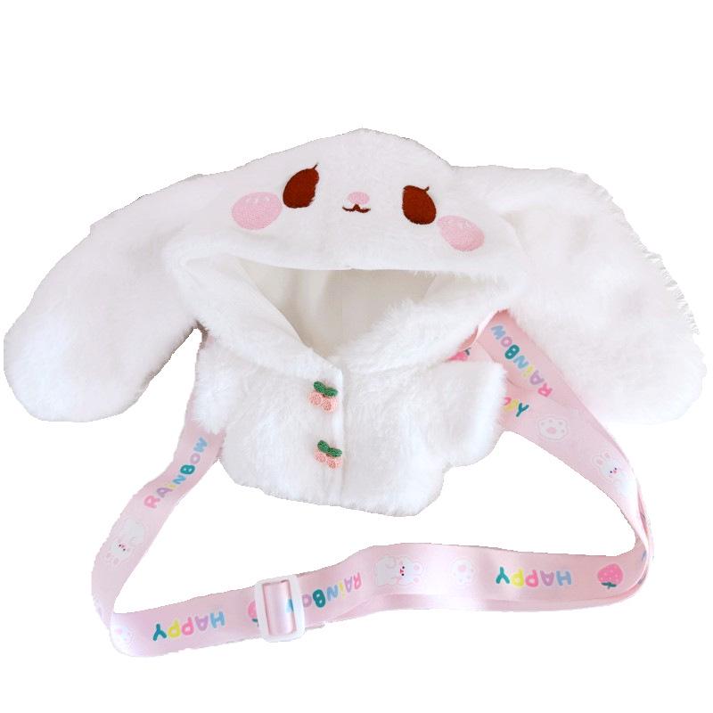 20cm Cotton Doll Set: Star, Cherry, Rabbit, Bear Dolls with Bag, Messenger Bag, and Plush Coat.