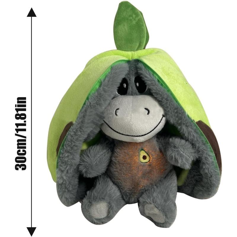 Relaxation Breathing Plush, Sleeping Animal Toy,Soft Light-Up Music Ass, Realistic Breathings Motion, Comfort Sleep Aid for Kids