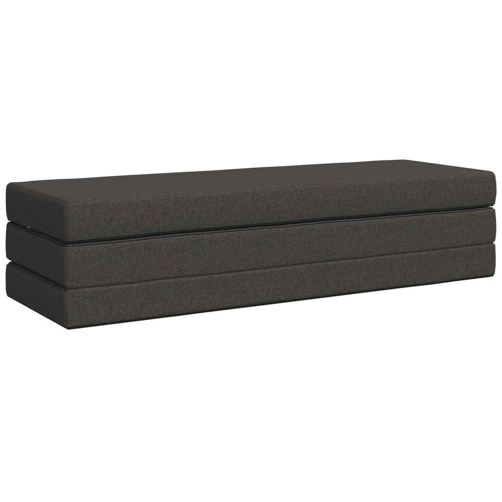 Folding Sofa Bed 180 x 67 x 45 cm Dark Grey