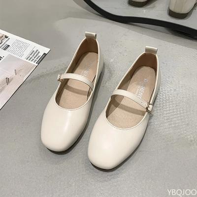Fashion Ladies New Retro Flats Comfortable Mary Jane Buckle Shoes Casual Soft Soled Bean Shoe Fashion Elegant Womens Shoes Zapatos Mujer