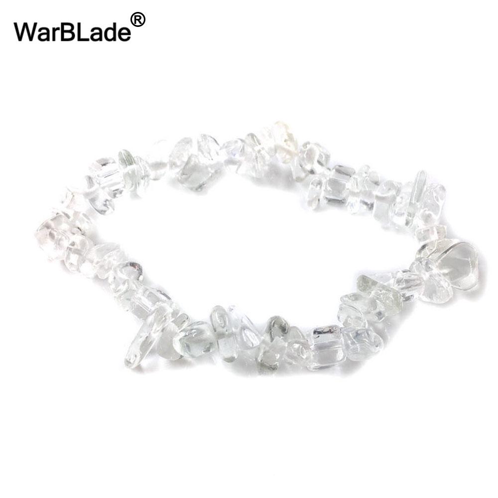 Natural Gemstone Chip Bracelet Amethyst Irregular Stone Beaded Stretch Bangle for Women
