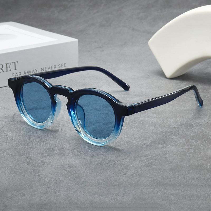 

Круглые солнцезащитные очки для женщин и мужчин в стиле панк, трендовые солнцезащитные очки в ретро-стиле с прозрачными линзами, оправа Uv400 для женщин