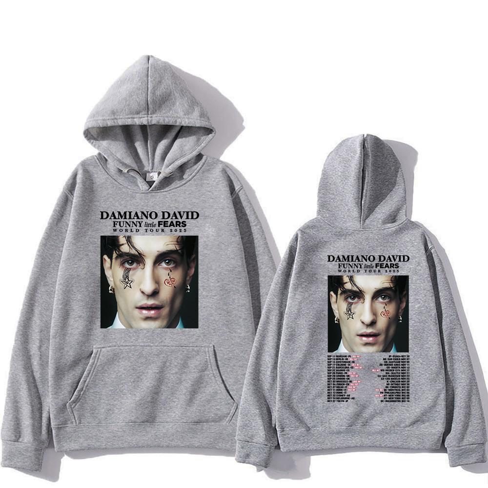 Damiano David World Tour 2025 Hoodie Funny Little Fears Men/women Hoodies Harajuku Aesthetic Winter Clothes Pullover Sweatshirt