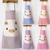 Kitchen Apron with Soft Strap Pig Pattern Polyester Easy to Clean Cooking Bib for Baking
