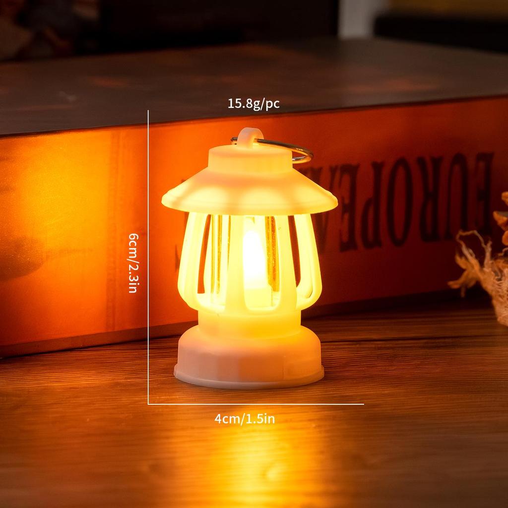 Vintage LED Mini Oil Lamp Lantern - Home Decor & Photo Prop Gift.