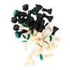 Plastic Chessmen Set International Chess Game Complete Chessmen Set Black&White