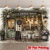 1 Stück Vintage Café Grüne Dekoration Hintergrund Schlafzimmer Kulisse Dekorationen für Fotostudio Fotokabine Weihnachtsfeier