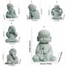 DIY Little Monk Ornament Chinese Style Buddha Statue Mini Bald Monk  Fish Pond Landscaping