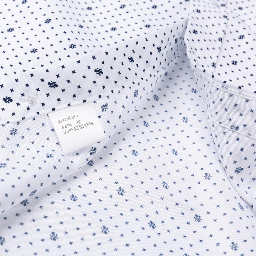 Men's 65% Cotton Long Sleeve Printed Check Dress Shirt Single Patch Pocket Regular-fit Comfortable Versatile Thin Casual Shirts