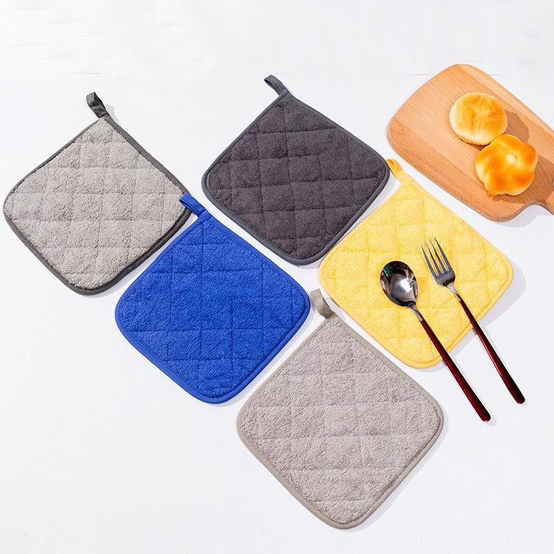 3Pc Pot Holders Heat Resistant Potholders Cotton Hot Pot Pad Firm Grip Pot Holders Dining Table Mat Pot Holders Set Kitchen Tool