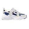 Skechers Kids Leather Comfortable Versatile Non-Slip Shock Absorbing Low-Top Casual Shoes Kids Sneaker White Navy-Blue 405304L-WNV