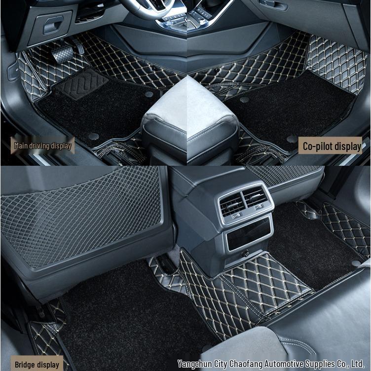 Premium Nappa Leather Full Surround Floor Mats for BYD Models: Qin, Seal, 06, Tang, Song, Han, Dolphin, Destroyer.