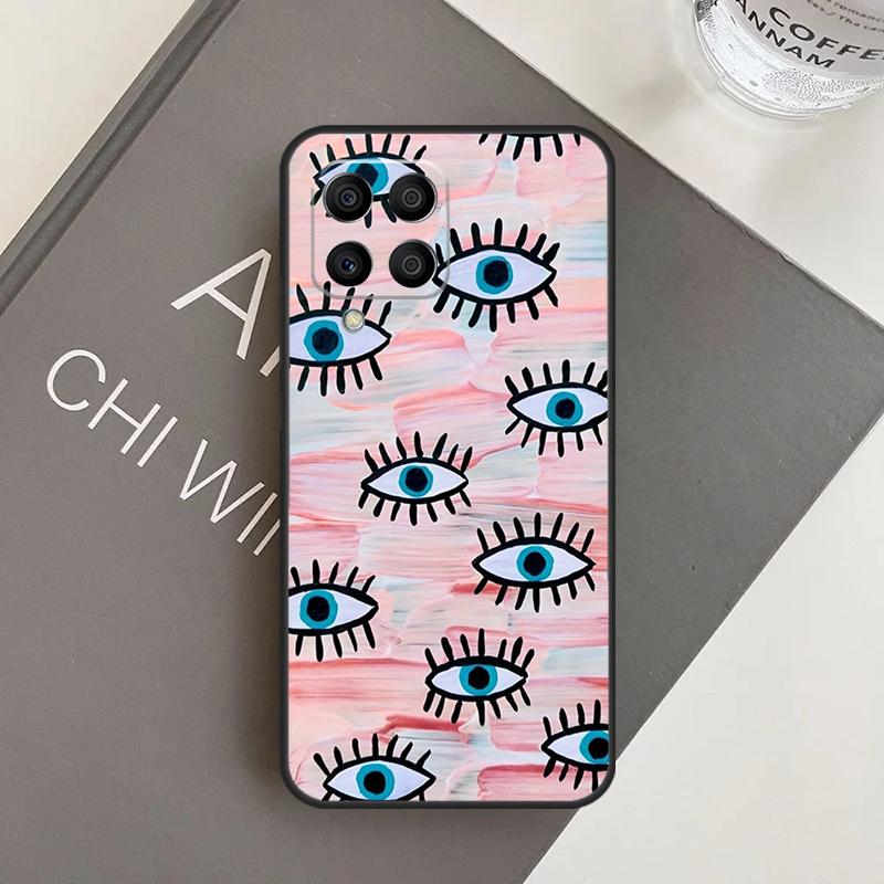 Lucky Eye Blue Evil Eye Print Case For Samsung Galaxy M20 M32 M52 M56 M06 M16 M36 M54 M34 M14 M35 M55 M15 M11 M31 M13 M53