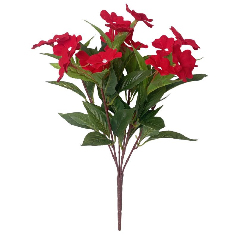 Cross-border Silk Impatiens Fake Flowers for Home, Dining Table, Garden, Fence, or Courtyard Decor.