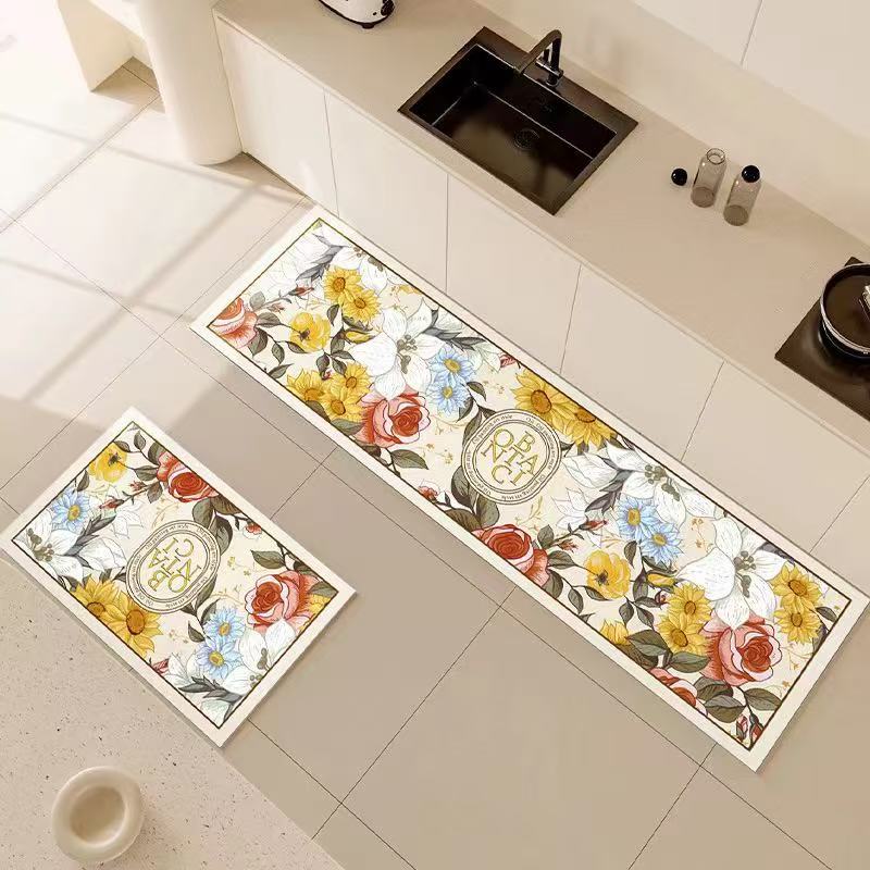 

VIKAMA 1/2 шт. Современные коврики для пола кухни в стиле легкой роскоши, кухонные аксессуары, противоскользящие ковры для коридора, ванные комнаты, впитывающие коврики для ног 40x60cm 1pc