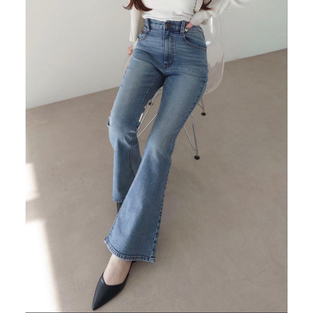 WEGO stretch flare denim pants size M