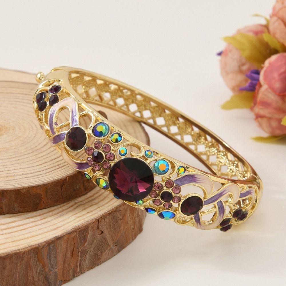 Enamel Beijing Cloisonne Bracelet Chinese Vintage Ethnic Bangles Women's Hand Bracelet  Gifts