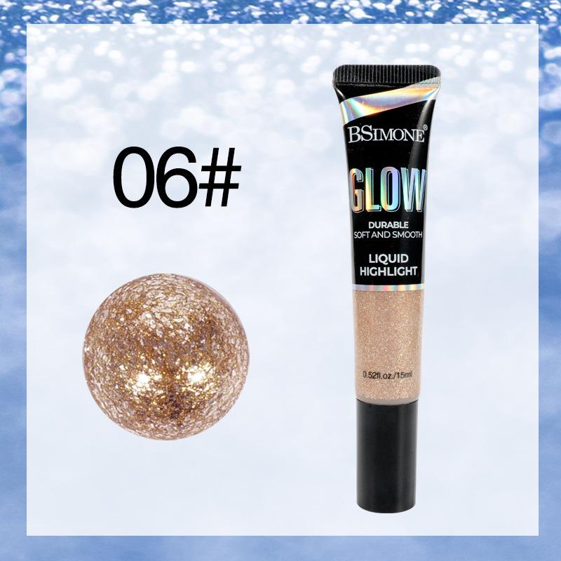 

Bsimone 15Ml Liquid Glitter Eyeshadow Gel Makeup Chameleon Sparkly Eyeshadow Face Body Nail Diy Party Multifunctional Makeup