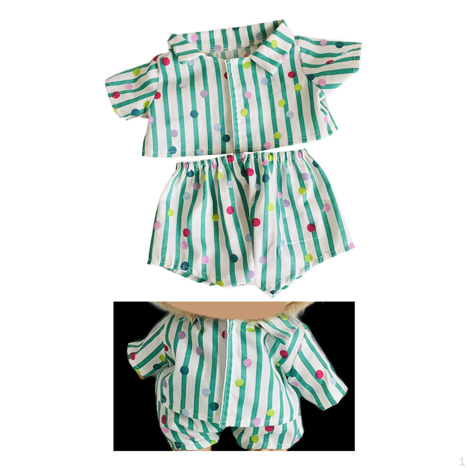 

Шикарная кукольная рубашка и шорты, модный комплект одежды для 15-дюймовых кукол зелёный