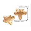 Retro Exaggerated Luxury Alloy Irregular Flower Earrings For Women
