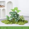 Luxury Faux Green Plant and Flower Decor - Indoor Moss and Grass Clusters for Elegant Landscaping.