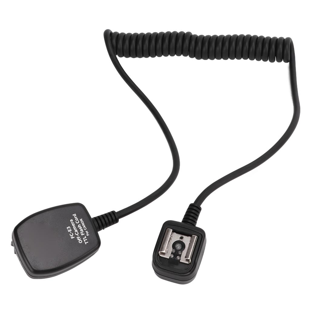 JJC Off Camera Flash Speedlite Cord 1.3m Camera TTL Sync Flash Extension Cord FCE3 Hot Shoe for 600EX RT 580EX II