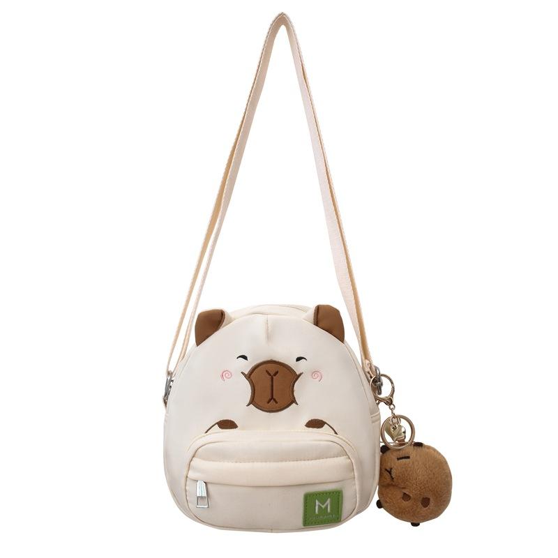 

инс новая сумка-мессенджер капибара милая девушка студентка выходит сумка для хранения мультяшная капибара рюкзак на молнии Bag [Pendant not included]