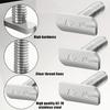 40Pcs Stainless Steel T-Bolts, Square Head Screws for Slots, Square Head Screws, M8 Hex Head Fastening Screws with Flange, Suitable for Greenhouses,
