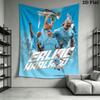 football star Wall Hanging Printed Fabric Blanket Decorative Tapestries for Bedroom Living Room Home Decor